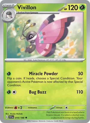 Vivillon Scarlet &amp; Violet Pokémon TCG Uncommon 010