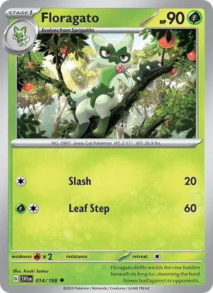 Floragato Scarlet &amp; Violet Pokémon TCG Uncommon 014