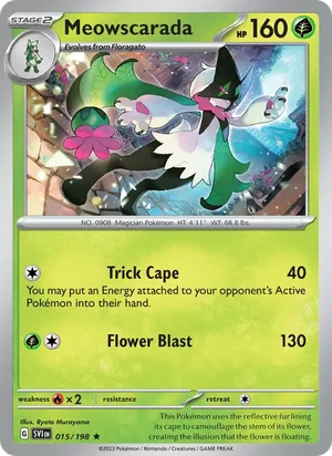 Meowscarada Scarlet &amp; Violet Pokémon TCG Rare 015