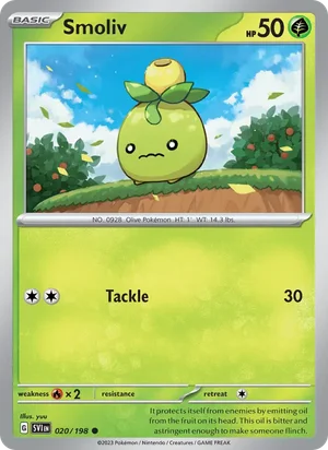 Smoliv Scarlet &amp; Violet Pokémon TCG Common 020