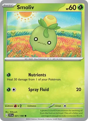 Smoliv Scarlet &amp; Violet Pokémon TCG Common 021