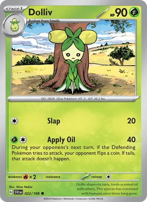 Dolliv Scarlet &amp; Violet Pokémon TCG Common 022