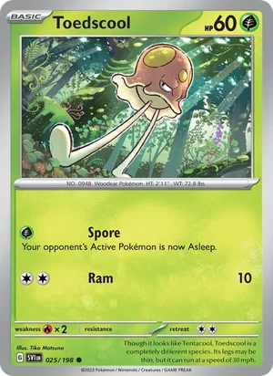 Toedscool Scarlet &amp; Violet Pokémon TCG Common 025