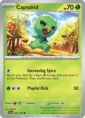 Capsakid Scarlet &amp; Violet Pokémon TCG Common 028