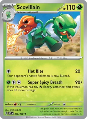 Scovillain Scarlet &amp; Violet Pokémon TCG Uncommon 029