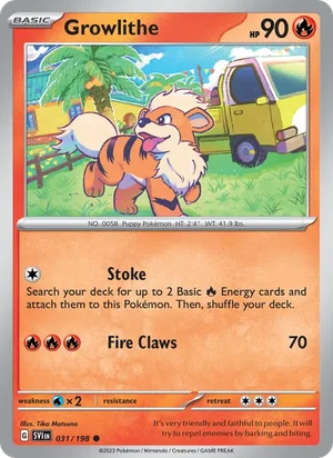 Growlithe Scarlet &amp; Violet Pokémon TCG Common 031