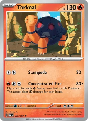 Torkoal Scarlet &amp; Violet Pokémon TCG Uncommon 035