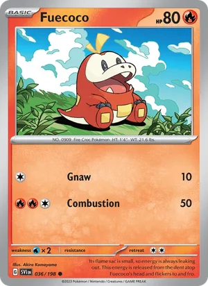 Fuecoco Scarlet &amp; Violet Pokémon TCG Common 036