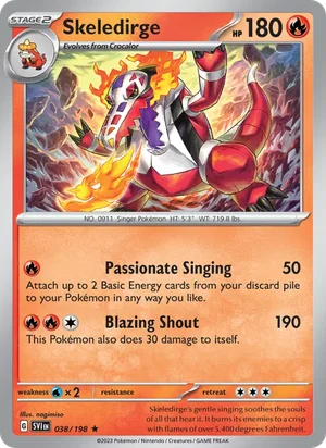 Skeledirge Scarlet &amp; Violet Pokémon TCG Rare 038