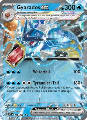 Gyarados ex Scarlet &amp; Violet Pokémon TCG Double Rare 045