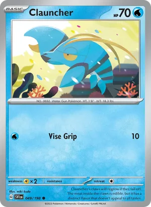 Clauncher Scarlet &amp; Violet Pokémon TCG Common 049