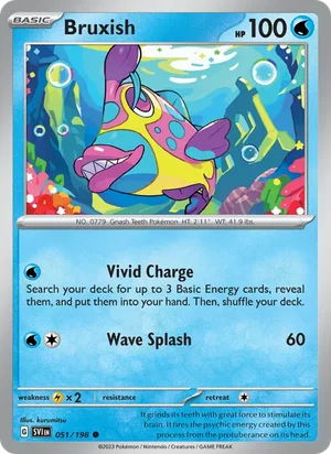 Bruxish Scarlet &amp; Violet Pokémon TCG Common 051