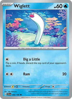 Wiglett Scarlet &amp; Violet Pokémon TCG Common 056