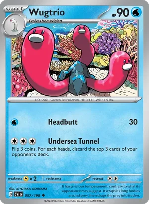 Wugtrio Scarlet &amp; Violet Pokémon TCG Uncommon 057