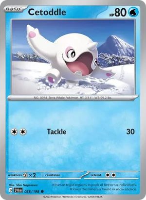 Cetoddle Scarlet &amp; Violet Pokémon TCG Common 058