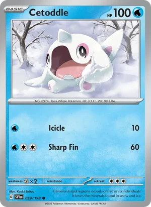 Cetoddle Scarlet &amp; Violet Pokémon TCG Common 059