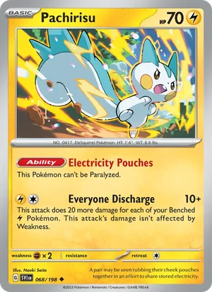 Pachirisu Scarlet &amp; Violet Pokémon TCG Uncommon 068