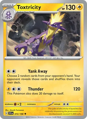 Toxtricity Scarlet &amp; Violet Pokémon TCG Uncommon 072