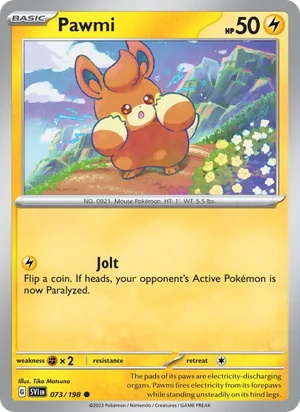 Pawmi Scarlet &amp; Violet Pokémon TCG Common 073