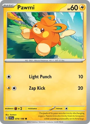 Pawmi Scarlet &amp; Violet Pokémon TCG Common 074