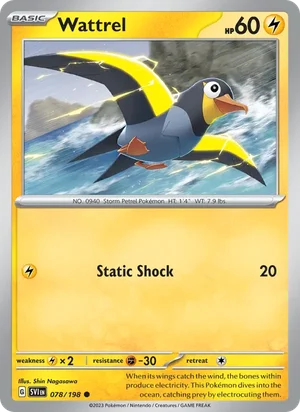 Wattrel Scarlet &amp; Violet Pokémon TCG Common 078