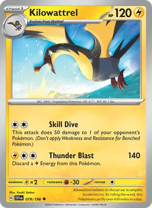 Kilowattrel Scarlet &amp; Violet Pokémon TCG Uncommon 079