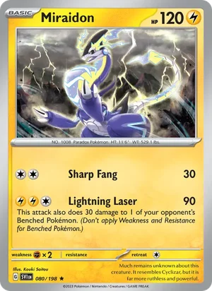 Miraidon Scarlet &amp; Violet Pokémon TCG Rare 080