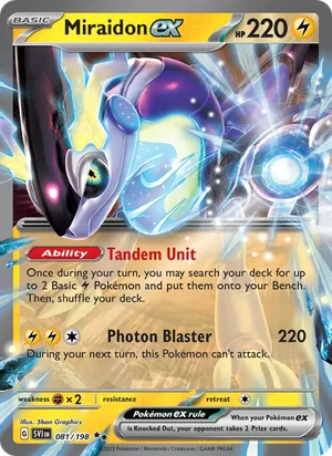 Miraidon ex Scarlet &amp; Violet Pokémon TCG Double Rare 081