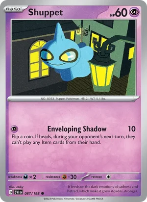 Shuppet Scarlet &amp; Violet Pokémon TCG Common 087