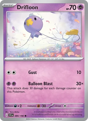 Drifloon Scarlet &amp; Violet Pokémon TCG Common 089