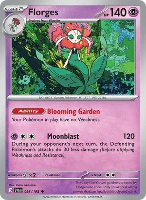 Florges Scarlet &amp; Violet Pokémon TCG Uncommon 093