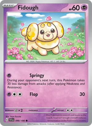 Fidough Scarlet &amp; Violet Pokémon TCG Common 098