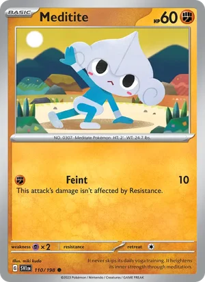 Meditite Scarlet &amp; Violet Pokémon TCG Common 110