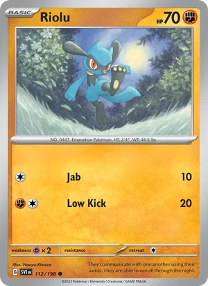Riolu Scarlet &amp; Violet Pokémon TCG Common 112