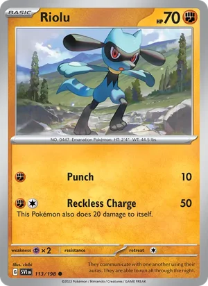 Riolu Scarlet &amp; Violet Pokémon TCG Common 113