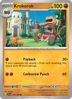 Krokorok Scarlet &amp; Violet Pokémon TCG Common 116