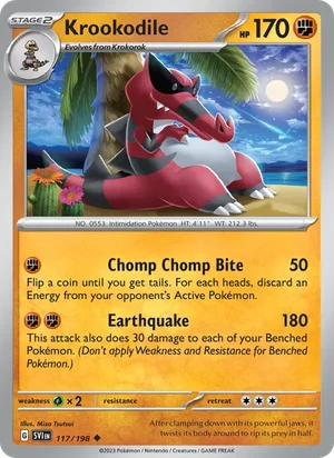 Krookodile Scarlet &amp; Violet Pokémon TCG Uncommon 117