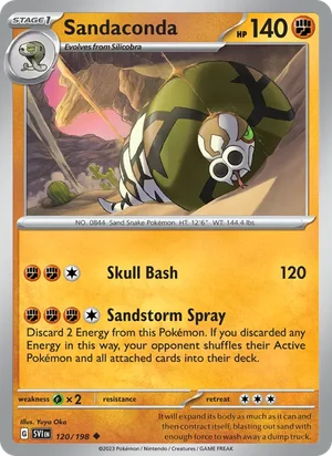 Sandaconda Scarlet &amp; Violet Pokémon TCG Uncommon 120