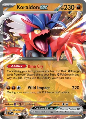 Koraidon ex Scarlet &amp; Violet Pokémon TCG Double Rare 125