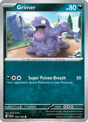 Grimer Scarlet &amp; Violet Pokémon TCG Common 126