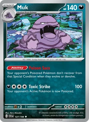 Muk Scarlet &amp; Violet Pokémon TCG Uncommon 127