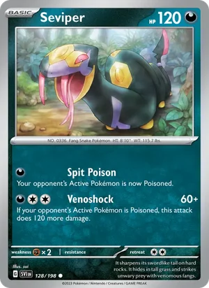 Seviper Scarlet &amp; Violet Pokémon TCG Common 128