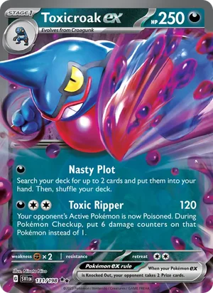 Toxicroak ex Scarlet &amp; Violet Pokémon TCG Double Rare 131