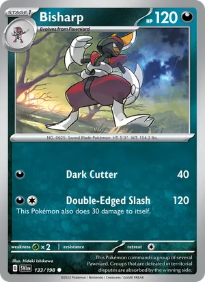 Bisharp Scarlet &amp; Violet Pokémon TCG Common 133