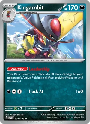 Kingambit Scarlet &amp; Violet Pokémon TCG Rare 134