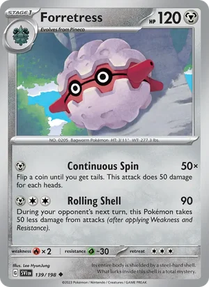 Forretress Scarlet &amp; Violet Pokémon TCG Uncommon 139