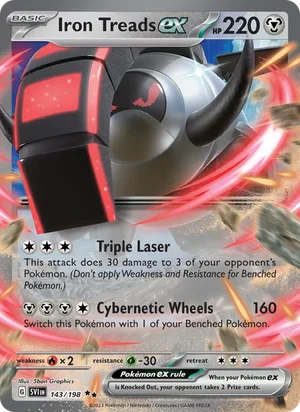 Iron Treads ex Scarlet &amp; Violet Pokémon TCG Double Rare 143