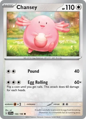 Chansey Scarlet &amp; Violet Pokémon TCG Common 144