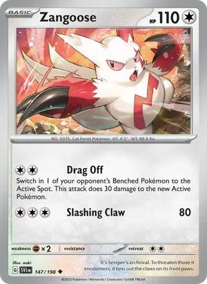 Zangoose Scarlet &amp; Violet Pokémon TCG Uncommon 147