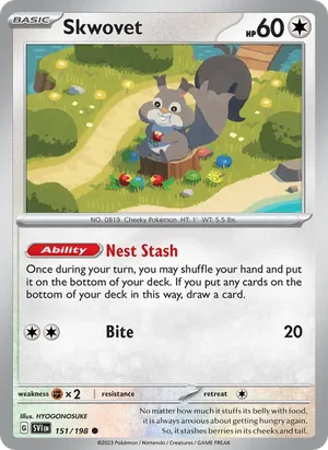 Skwovet Scarlet &amp; Violet Pokémon TCG Common 151